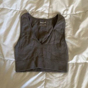 grey/ garage crop top/ size XS